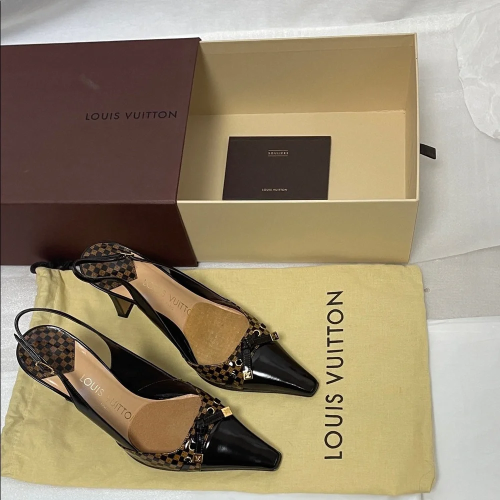 Louis Vuitton Black and Brown Heels